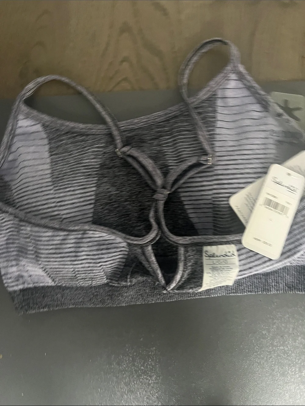 Splendid Studio Seamless Gray Athletic Sports Bra Large